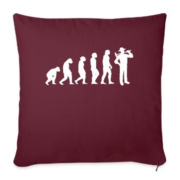 Evolution Gärtner - Sofakissenbezug 45 x 45 cm - Burgunderrot - Vorne