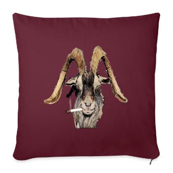 Fumeur 😀 - Housse de coussin décorative 45 x 45 cm - bordeaux - Devant