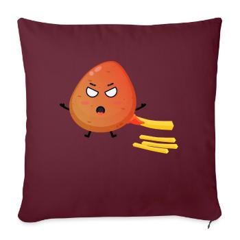 Potato Chips French Fries Funny Gift - Sofakissenbezug 45 x 45 cm - Burgunderrot - Vorne