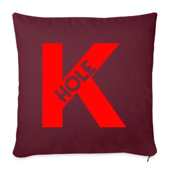 Keta K-Hole Party Goa Rave Techno Geschenk Club - Housse de coussin décorative 45 x 45 cm - bordeaux - Devant