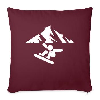 Snowboard Snowboarder - Sofakissenbezug 45 x 45 cm - Burgunderrot - Vorne