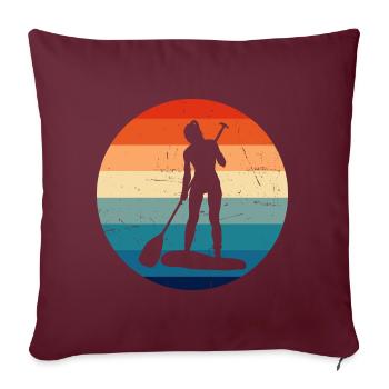 Standup Paddle Stand up Paddle Board Standup P - Housse de coussin décorative 45 x 45 cm - bordeaux - Devant