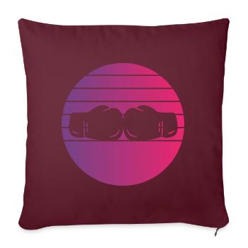 Boîtes Retro Style Vintage - Housse de coussin décorative 45 x 45 cm - bordeaux - Devant