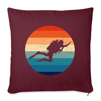 Plongée Plongée Libre Plongée Hommes Plongée Plongée Sous-Marine - Housse de coussin décorative 45 x 45 cm - bordeaux - Devant