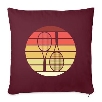 Tennis Retro Style Vintage - Housse de coussin décorative 45 x 45 cm - bordeaux - Devant