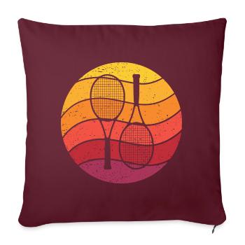 Tennis Retro Style Vintage - Housse de coussin décorative 45 x 45 cm - bordeaux - Devant