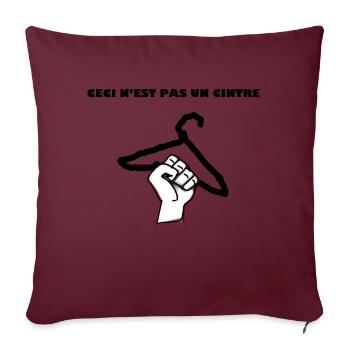 Produits ceci n’est pas un cintre - Housse de coussin décorative 45 x 45 cm - bordeaux - Devant