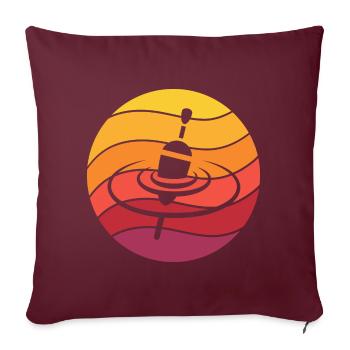 Pose Pêche Nageur Rétro Style Vintage - Housse de coussin décorative 45 x 45 cm - bordeaux - Devant