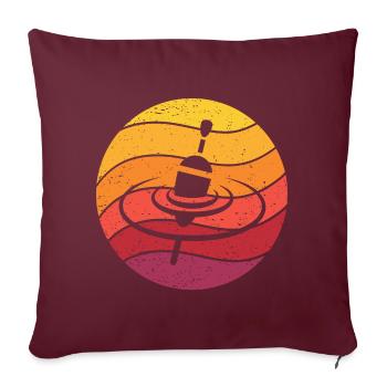 Pose Pêche Nageur Rétro Style Vintage - Housse de coussin décorative 45 x 45 cm - bordeaux - Devant