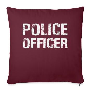 Policier - Housse de coussin décorative 45 x 45 cm - bordeaux - Devant