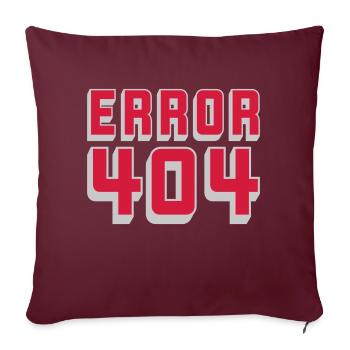 Erreur de problème de connexion 404 - Housse de coussin décorative 45 x 45 cm - bordeaux - Devant