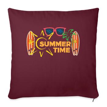 SUMMER TIME - Housse de coussin décorative 45 x 45 cm - bordeaux - Devant
