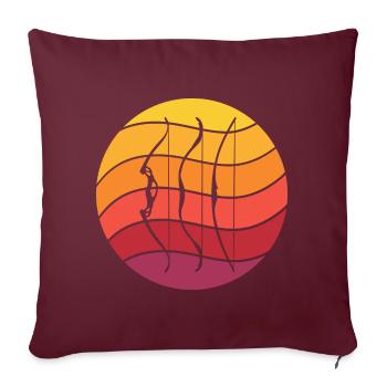 Bogenschießen Retro Style Vintage - Sofakissenbezug 45 x 45 cm - Burgunderrot - Vorne