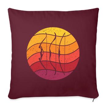 Bogenschießen Retro Style Vintage - Sofakissenbezug 45 x 45 cm - Burgunderrot - Vorne