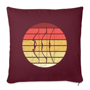 Bogenschießen Retro Style Vintage - Sofakissenbezug 45 x 45 cm - Burgunderrot - Vorne