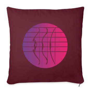 Bogenschießen Retro Style Vintage - Sofakissenbezug 45 x 45 cm - Burgunderrot - Vorne