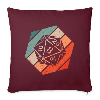 Cube 20 faces Retro Style Vintage - Housse de coussin décorative 45 x 45 cm - bordeaux - Devant