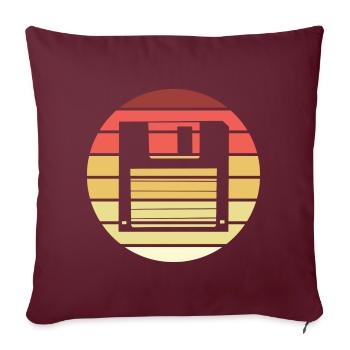Floppy Retro Style Vintage - Housse de coussin décorative 45 x 45 cm - bordeaux - Devant