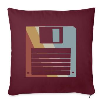 Floppy Retro Style Vintage - Housse de coussin décorative 45 x 45 cm - bordeaux - Devant