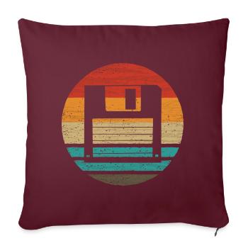 Floppy Retro Style Vintage - Housse de coussin décorative 45 x 45 cm - bordeaux - Devant