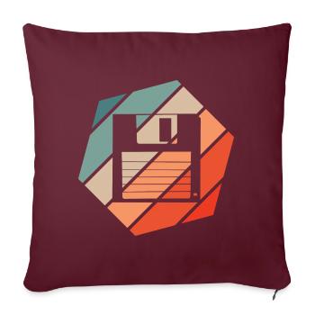 Floppy Retro Style Vintage - Housse de coussin décorative 45 x 45 cm - bordeaux - Devant