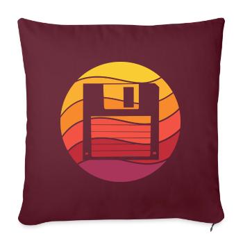 Floppy Retro Style Vintage - Housse de coussin décorative 45 x 45 cm - bordeaux - Devant