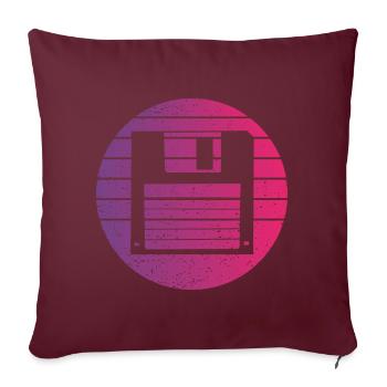 Floppy Retro Style Vintage - Housse de coussin décorative 45 x 45 cm - bordeaux - Devant