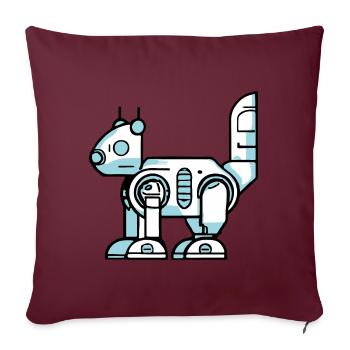 Cyber Robots Écureuils - Housse de coussin décorative 45 x 45 cm - bordeaux - Devant