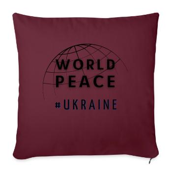 World Peace Symbol World Peace Ukraine Russia - Sofa pillowcase 17,3'' x 17,3'' (45 x 45 cm) - burgundy - Front