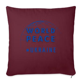 World Peace Symbol World Peace Ukraine Russia - Sofa pillowcase 17,3'' x 17,3'' (45 x 45 cm) - burgundy - Front