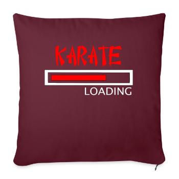 chargement de karaté - Housse de coussin décorative 45 x 45 cm - bordeaux - Devant