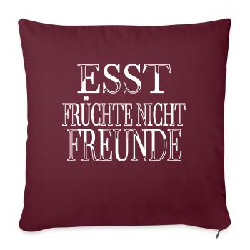 Funny health meatless food - Sofa pillowcase 17,3'' x 17,3'' (45 x 45 cm) - burgundy - Front