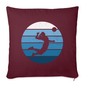 Volleyball Volleyball Femmes Volley Hommes - Housse de coussin décorative 45 x 45 cm - bordeaux - Devant