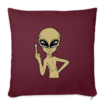 Conception sarcastique Fuck You T-shirt Design - Housse de coussin décorative 45 x 45 cm - bordeaux - Devant