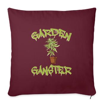 Marijuana Cannabis Weed Smoke Hemp Design Garden - Housse de coussin décorative 45 x 45 cm - bordeaux - Devant