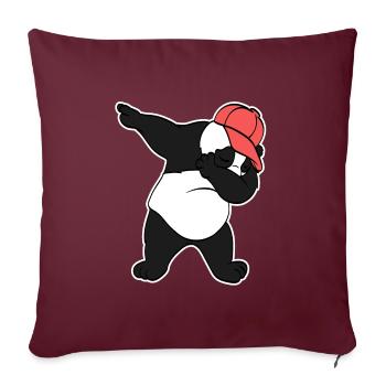 Niedlicher Panda Swagger Dabbing Dab Tee für Tier - Sofakissenbezug 45 x 45 cm - Burgunderrot - Vorne