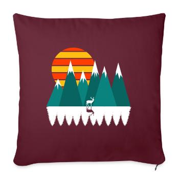 Cool Mountain Shooting Tee für Jägerjagd ist - Sofakissenbezug 45 x 45 cm - Burgunderrot - Vorne