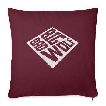 big bad wolf Zitat - Sofakissenbezug 45 x 45 cm - Burgunderrot - Vorne