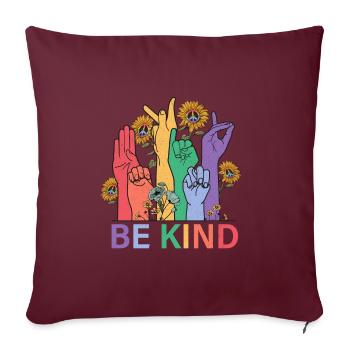 Schwul Lesbisch Regenbogen T-Shirt Geschenkidee - Sofakissenbezug 45 x 45 cm - Burgunderrot - Vorne
