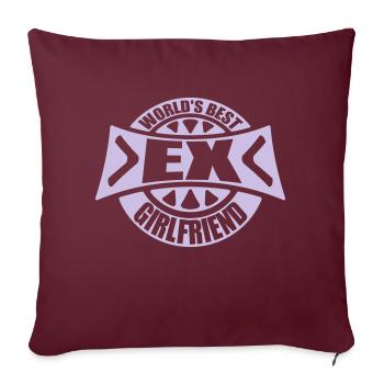 La meilleure ex petite amie du monde - Housse de coussin décorative 45 x 45 cm - bordeaux - Devant