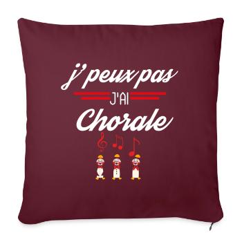 J Peux pas j ai Choral - Housse de coussin décorative 45 x 45 cm - bordeaux - Devant