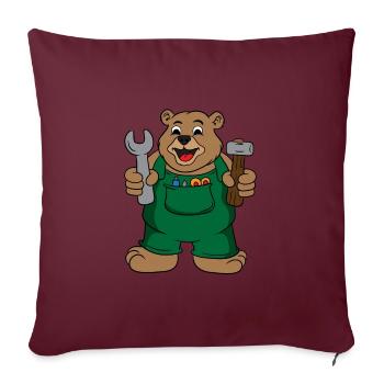 Fix Tischlerei Papa Opa Vater - Sofakissenbezug 45 x 45 cm - Burgunderrot - Vorne