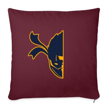 Half Face Ninja Karate Martial Arts Fencer Ninja - Housse de coussin décorative 45 x 45 cm - bordeaux - Devant