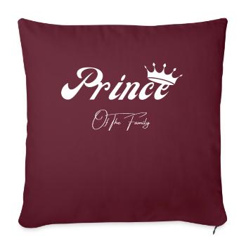 prince of the family- tee shirt assorti - Housse de coussin décorative 45 x 45 cm - bordeaux - Devant