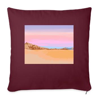 Paysages #1 : le dessert - Housse de coussin décorative 45 x 45 cm - bordeaux - Devant