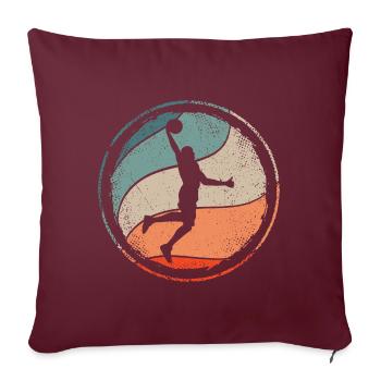 Basketballer Basketball Vintage Basketballspieler - Sofakissenbezug 45 x 45 cm - Burgunderrot - Vorne