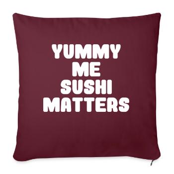 Sushi - Nourriture - Housse de coussin décorative 45 x 45 cm - bordeaux - Devant