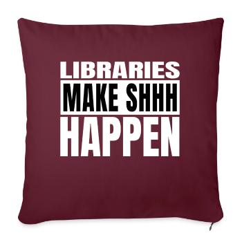 birthday birthday present literary bday better art - Sofa pillowcase 17,3'' x 17,3'' (45 x 45 cm) - burgundy - Front