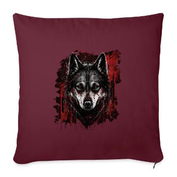 Husky Dog - Sofakissenbezug 45 x 45 cm - Burgunderrot - Vorne