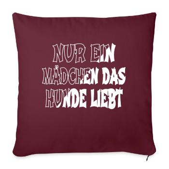 humor cool hundeliebhaber bluthund doggie - Sofakissenbezug 45 x 45 cm - Burgunderrot - Vorne